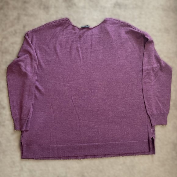 WESTBOUND WOMAN SWEATER Plus Size 2X Long Sleeve PURPLE - Picture 4 of 9